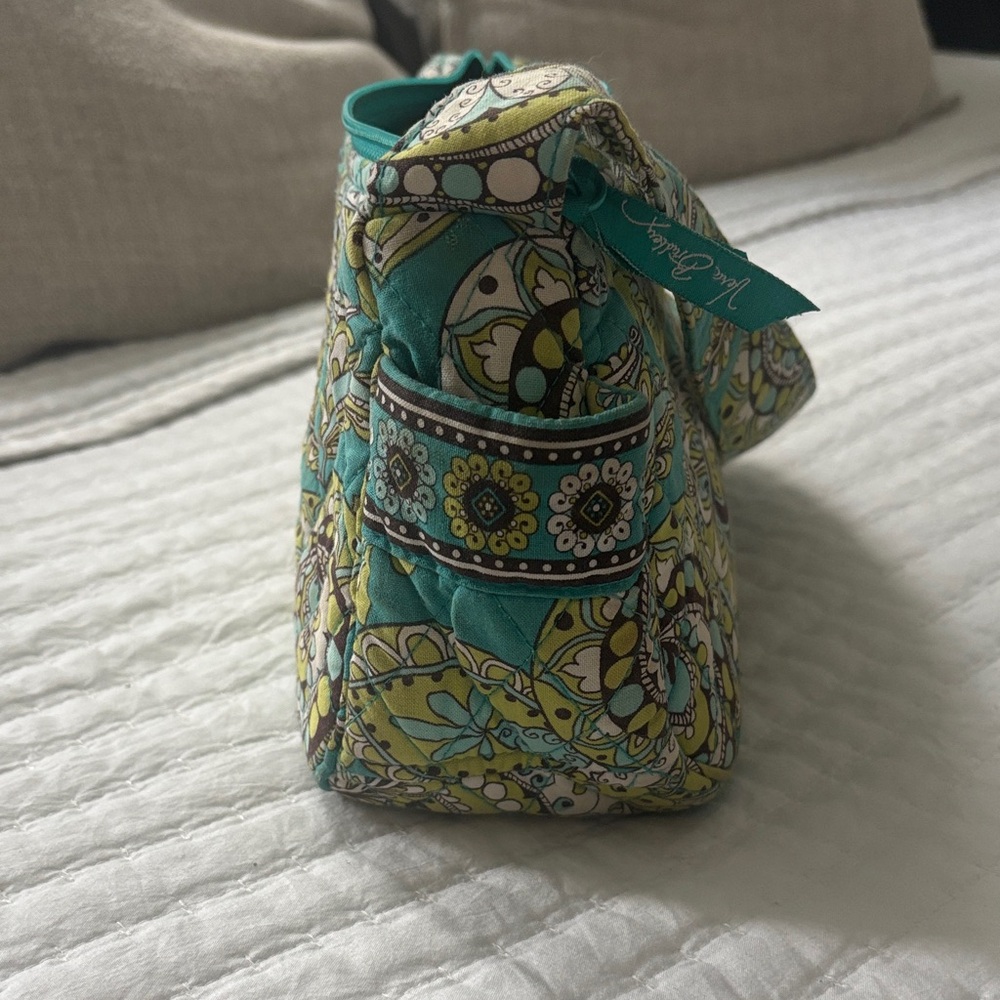 Vera Bradley Shoulder Bag- “Peacock” Early 2000s Blue & Green - Picture 5 of 5